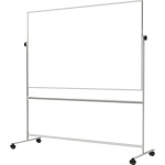 Fahrbare Drehtafel, Stahl weiß, 120x200x67 cm HxBxT 